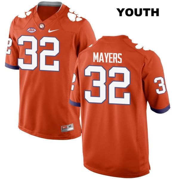 Youth Clemson Tigers #32 Sylvester Mayers Stitched Orange Authentic Style 2 Nike NCAA College Football Jersey AFY6846XI